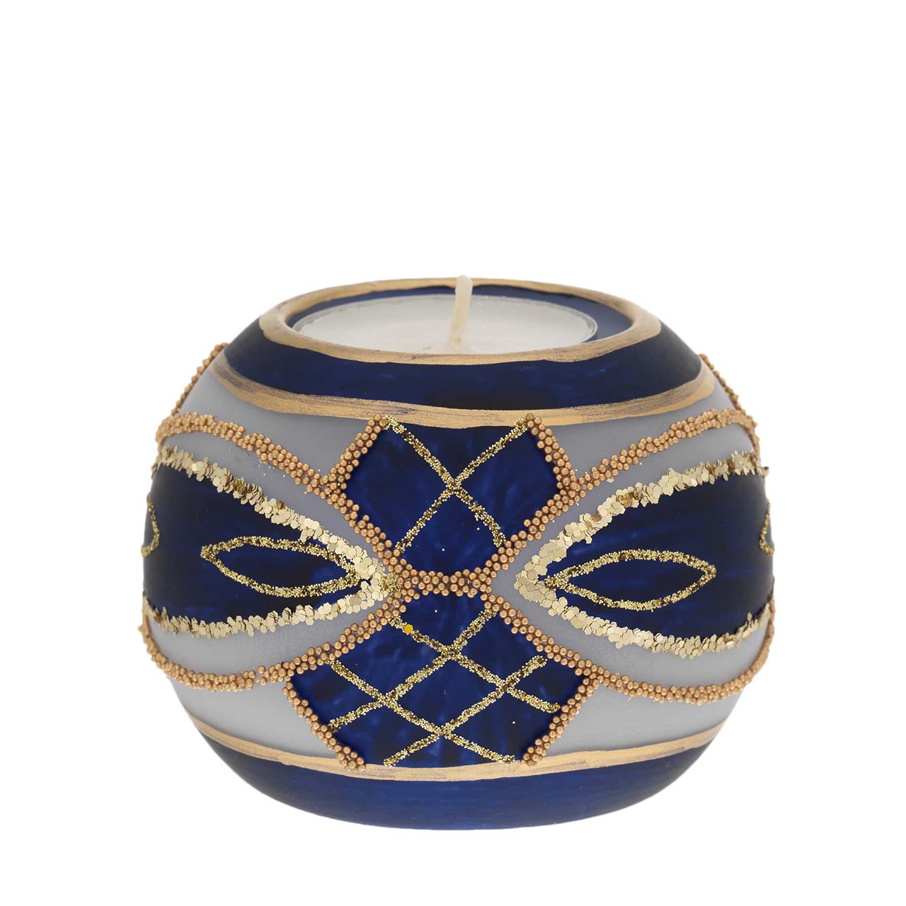 SFERA D. 80 BLU CON TEALIGHT MM 38